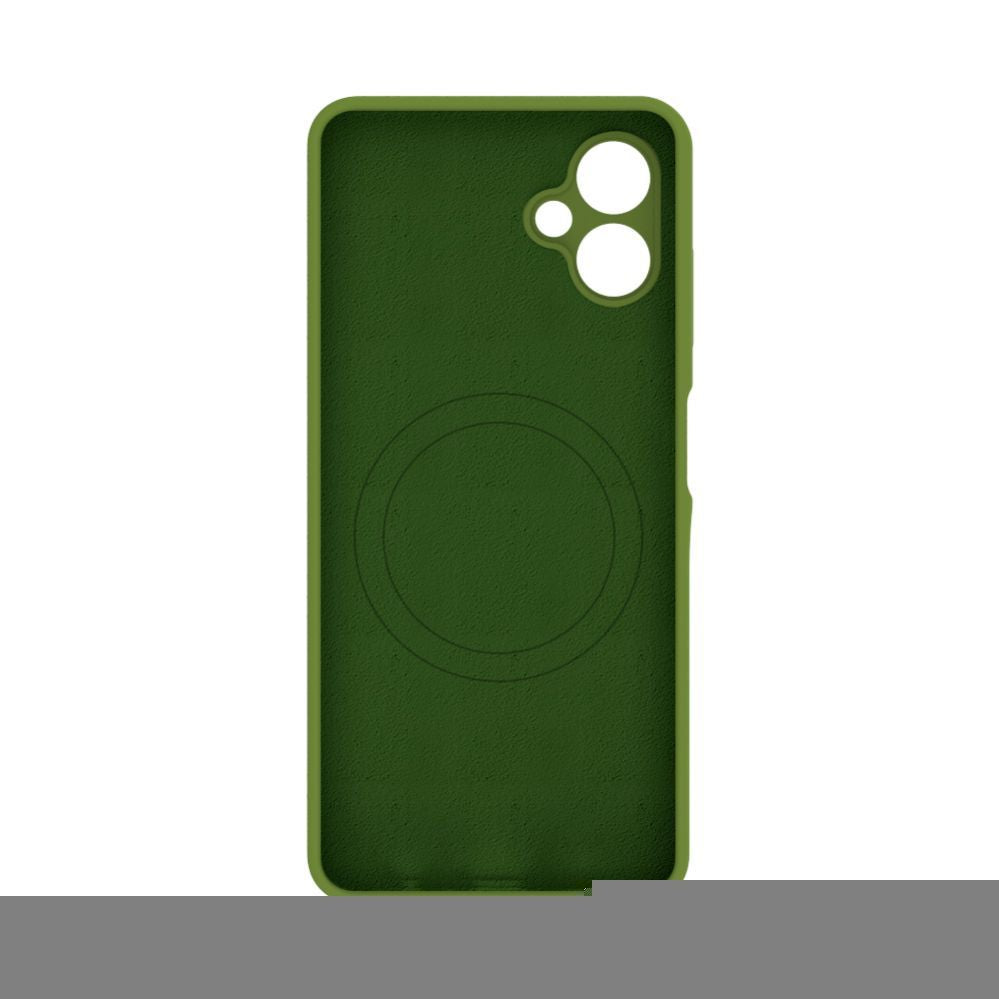 Back panel cover Evelatus Samsung Galaxy A06 5G Premium Magnetic Soft Touch Silicone Case Army Green