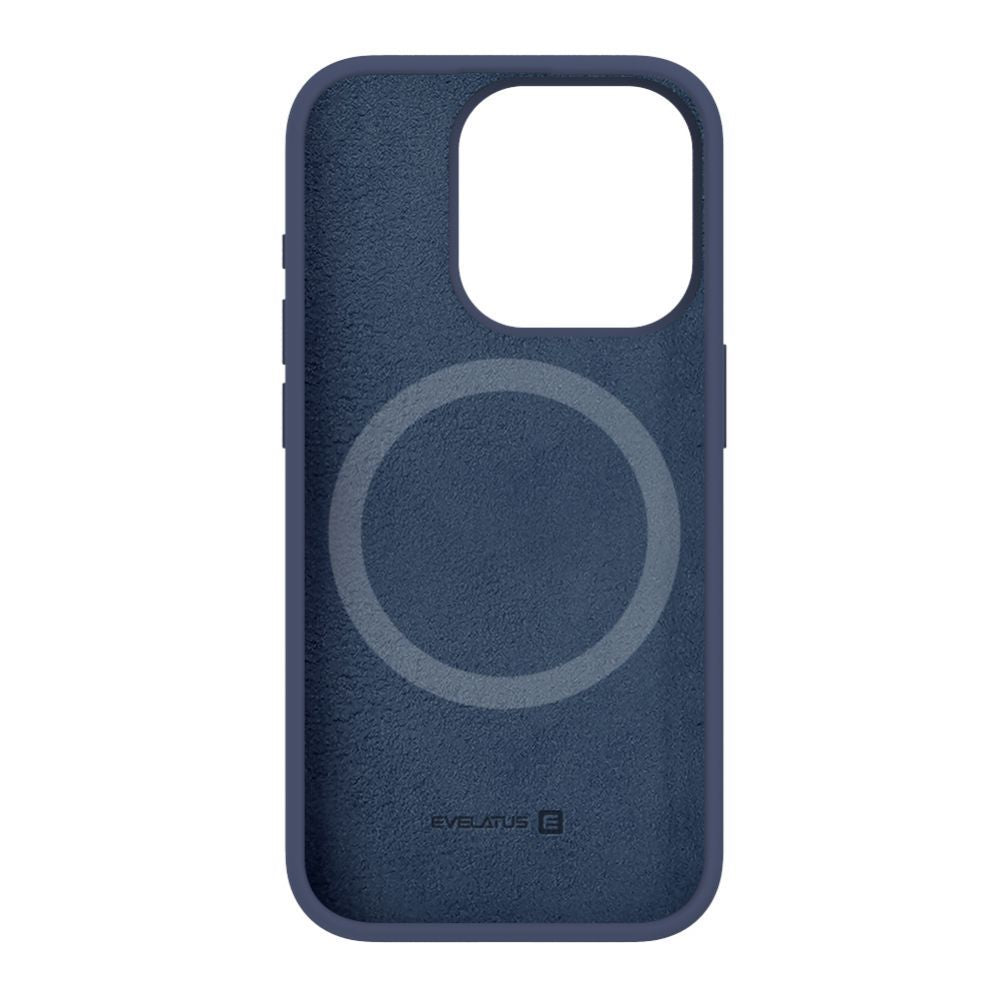 Чехол на заднюю панель Evelatus Apple iPhone 15 Pro Premium Magsafe Soft Touch Silicone Case Midnight Blue