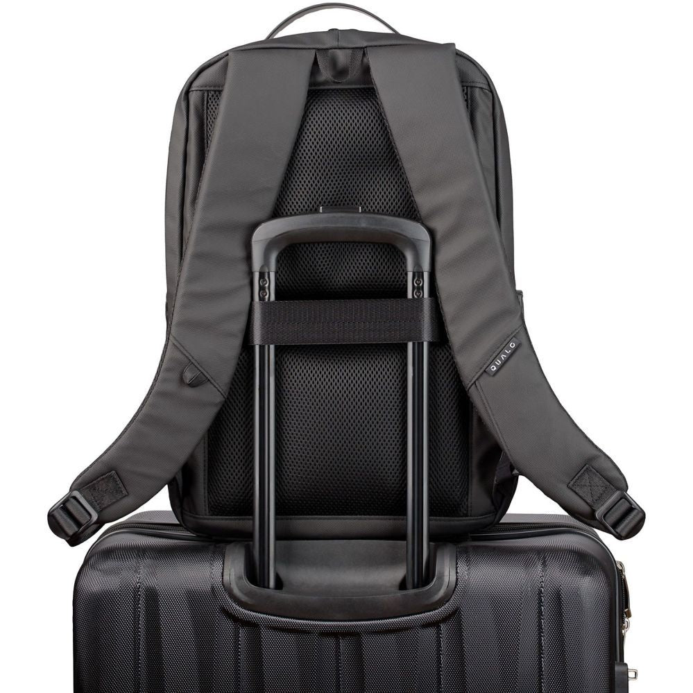 Backpacks QUALO  Laptop backpack Ultimate Line USB-C 15.6 Black