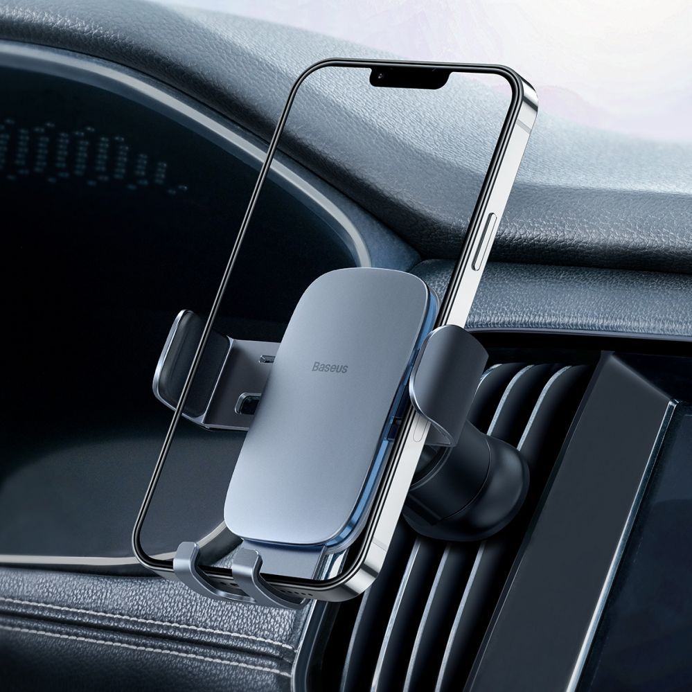 Automaatne hoidja Baseus  Baseus Metal Age II gravitational car phone holder for ventilation grille dark gray (SUJS000013)