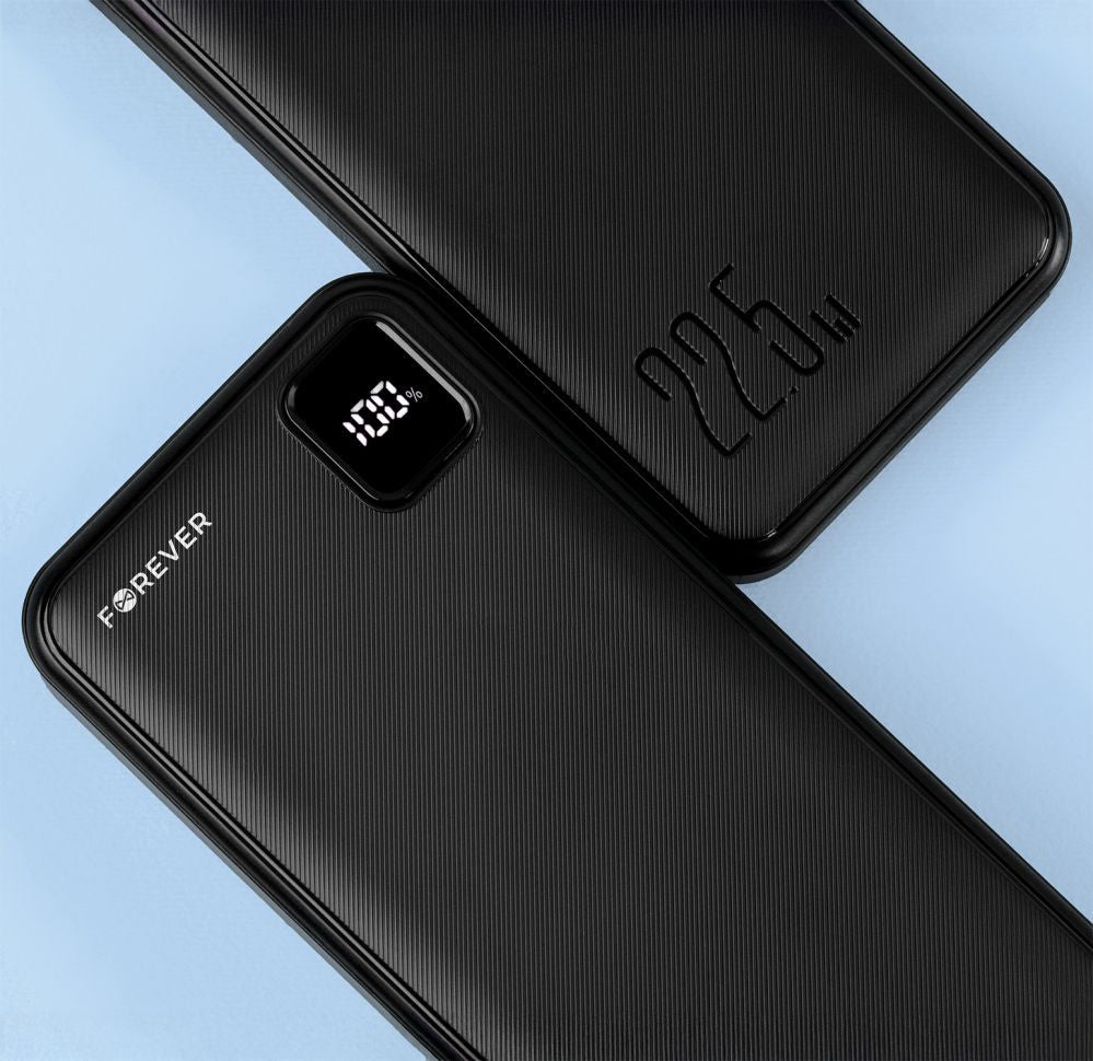 Väline aku Forever  Forever power bank TB-300L PD QC 22,5W 20000 mAh black