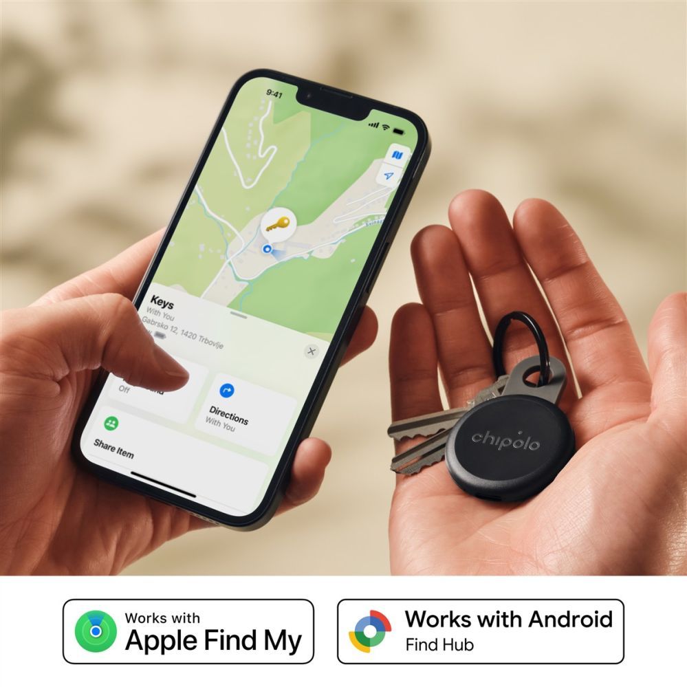 Other goods Chipolo Chipolo LOOP – Rechargeable Bluetooth Tracker with Silicone Loop for iOS & Android, 4col_Charcoal
