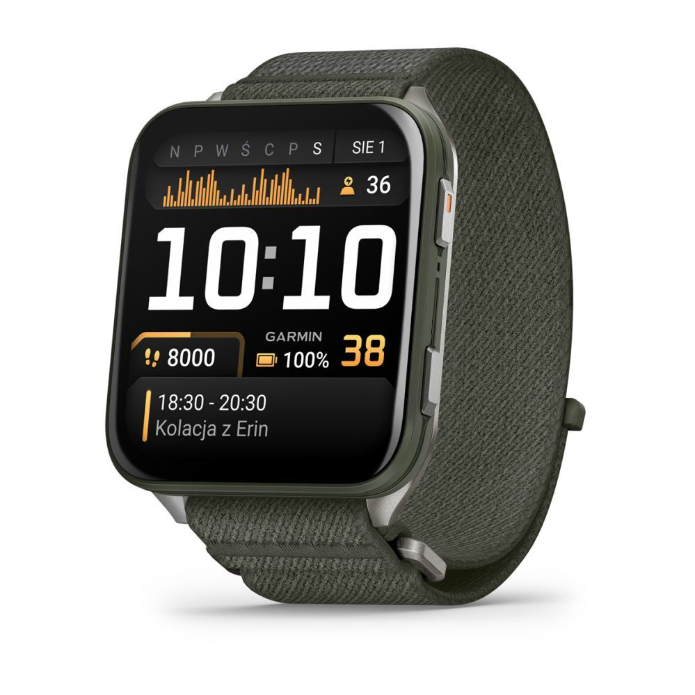Nutikell Garmin  Venu X1 Moss with Titanium Caseback and Moss ComfortFit Nylon Band