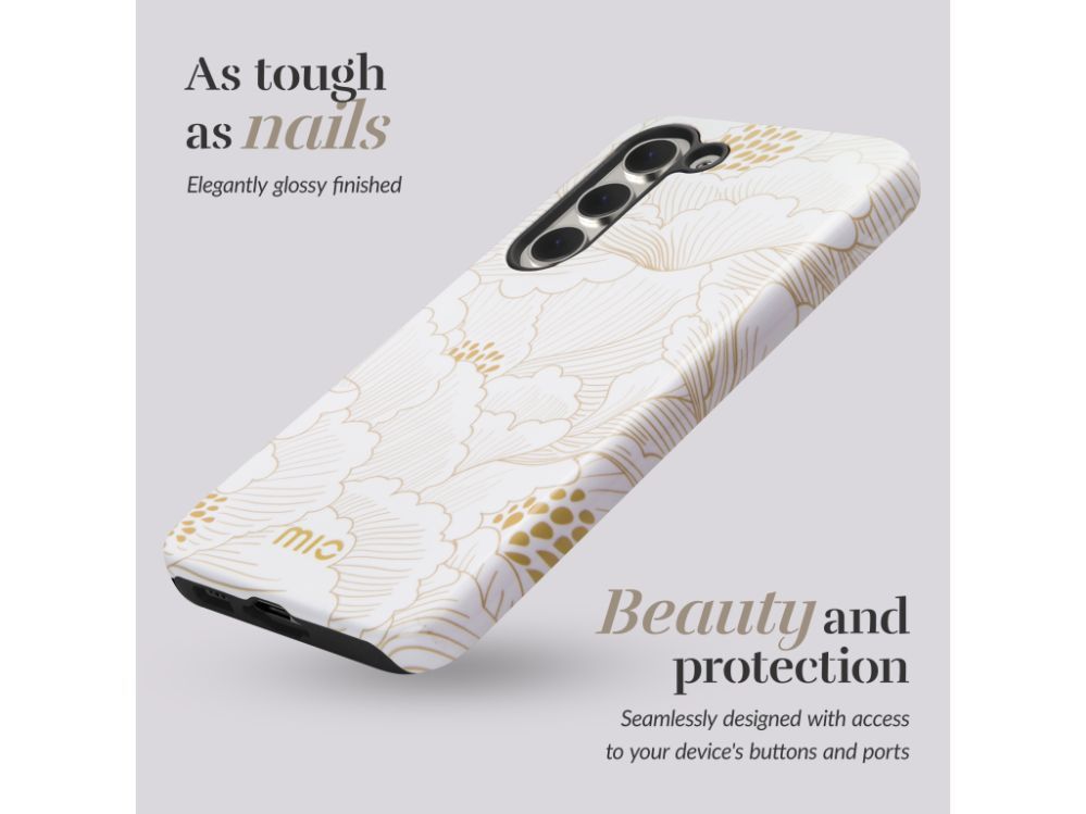 Tagakaaned Mio  MIO White Roses Magsafe Compatible for Samsung S24 5G