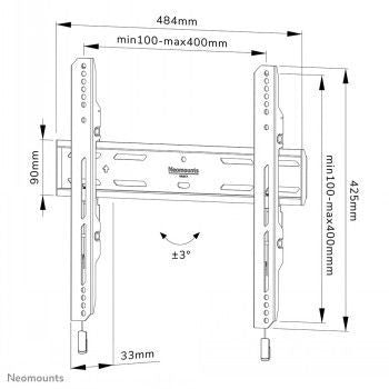 TV bracket NEOMOUNTS BY NEWSTAR NEOMOUNTS SELECT SCREEN WALL MOUNT (FIXED, VESA 400X400)