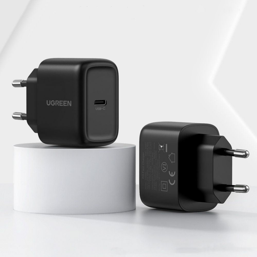 Адаптер Ugreen  USB Type C charger 25W Power Delivery + USB Type C cable 2m (50581) Black