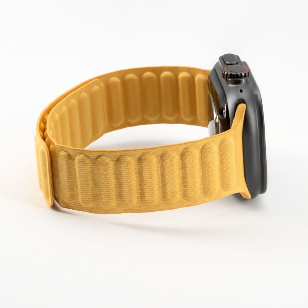 Rihm Connect  Watch 42/44/45mm Fine woven twill magnetic chain Watch Straps Yellow