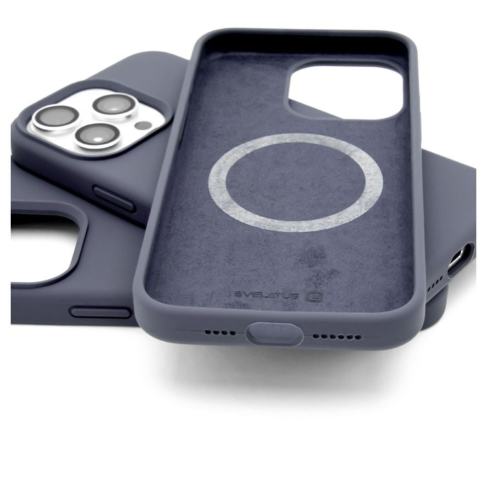 Чехол на заднюю панель Evelatus Apple iPhone 15 Pro Premium Magsafe Soft Touch Silicone Case Midnight Blue