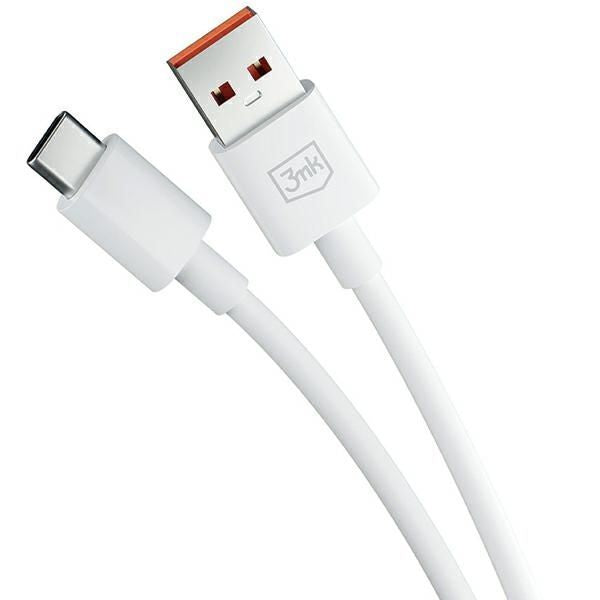 Kaabel 3MK  3MK Hyper Cable USB-A to USB-C 5A 60W 1.2m biały/white kabel