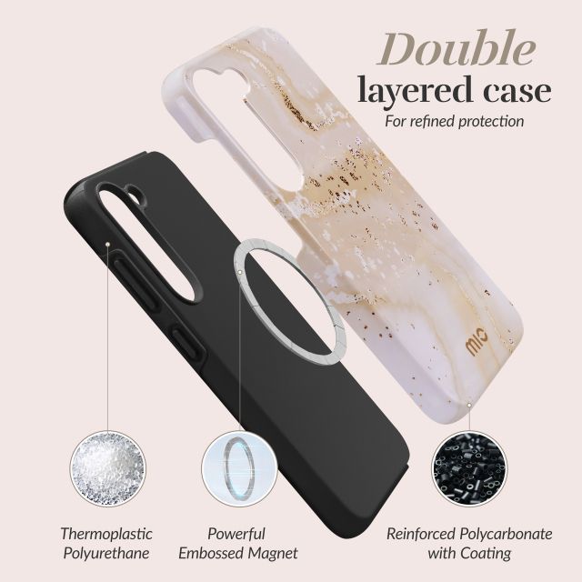 Чехол на заднюю панель Mio  MIO Gold Marble Magsafe Compatible for Samsung S24 FE 5G