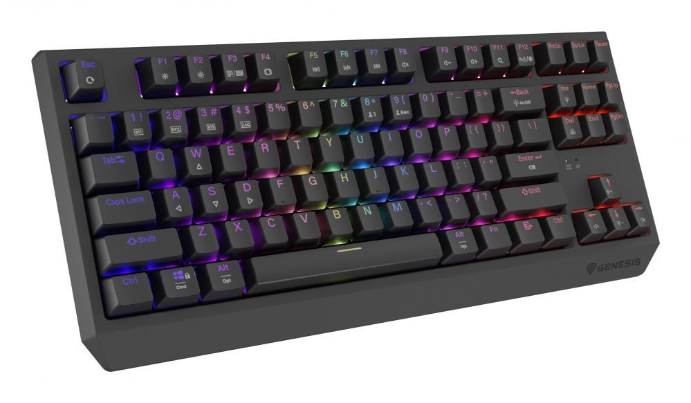 Компьютерная клавиатура Genesis  THOR 230 | Mechanical Gaming Keyboard | Wireless | US | Black | 2.4 GHz, Bluetooth, USB | Outemu Silent Lemon