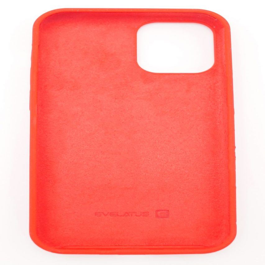 Back panel cover Evelatus Apple iPhone 12 Pro Max Premium Soft Touch Silicone Case Bright Red