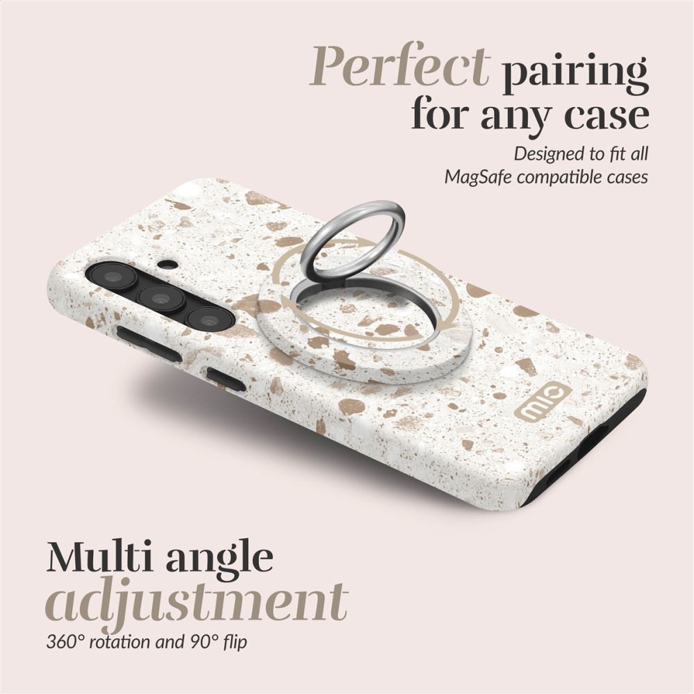 Back panel cover Mio  MIO Soft Terrazzo Magsafe Case Compatible Ring Holder