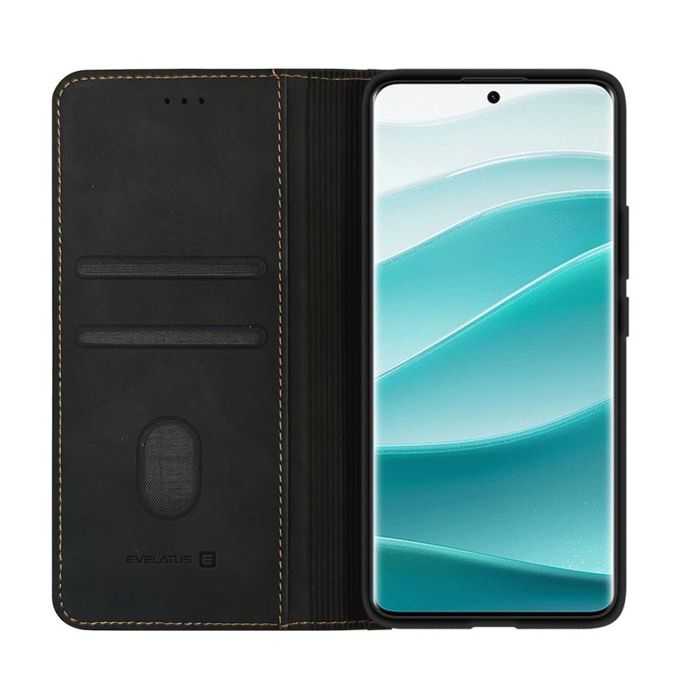 Чехол книжка Evelatus Xiaomi Redmi Note 14 Pro 4G / Poco X7 Book Case Black