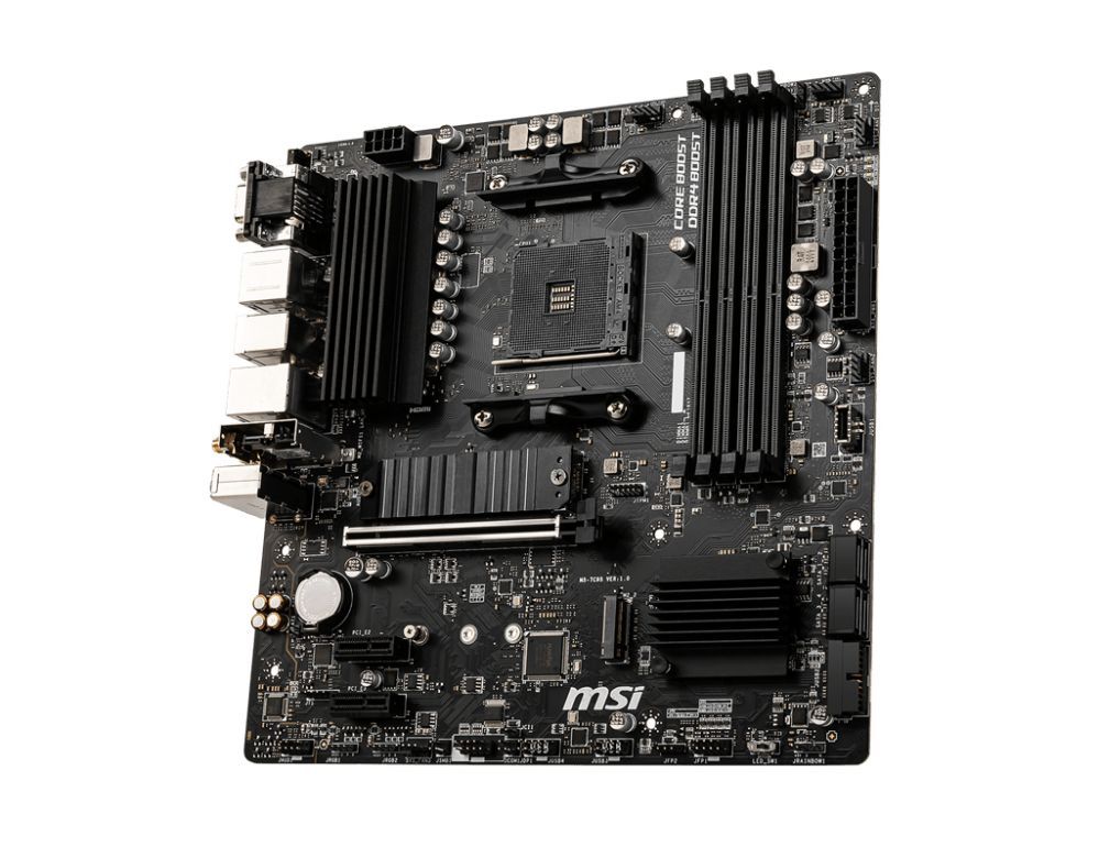 Intel protsessori emaplaat MSI  B550M PRO-VDH WIFI Processor family AMD, Processor socket AM4, DDR4, Memory slots 4, Chipset AMD B, Micro ATX