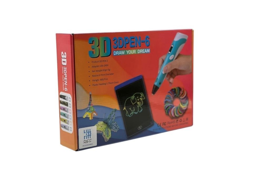 игрушки iLike  Melt 3D Pen Kit Box Complete Set For 3D Printing Pen, 3D PEN-7-1 Set with Stencils 5m x 20 Colors Pink