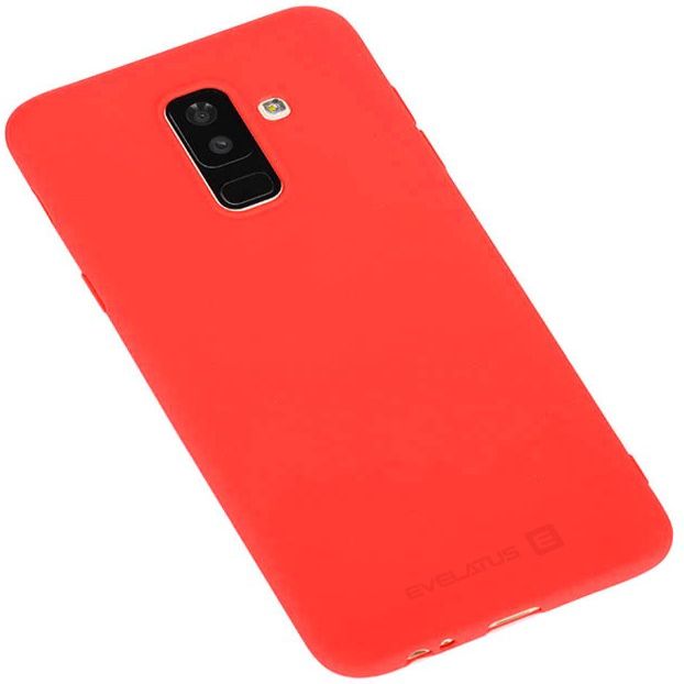 Tagakaaned Evelatus Samsung Galaxy A6 Plus 2018 Nano Silicone Case Soft Touch TPU Red