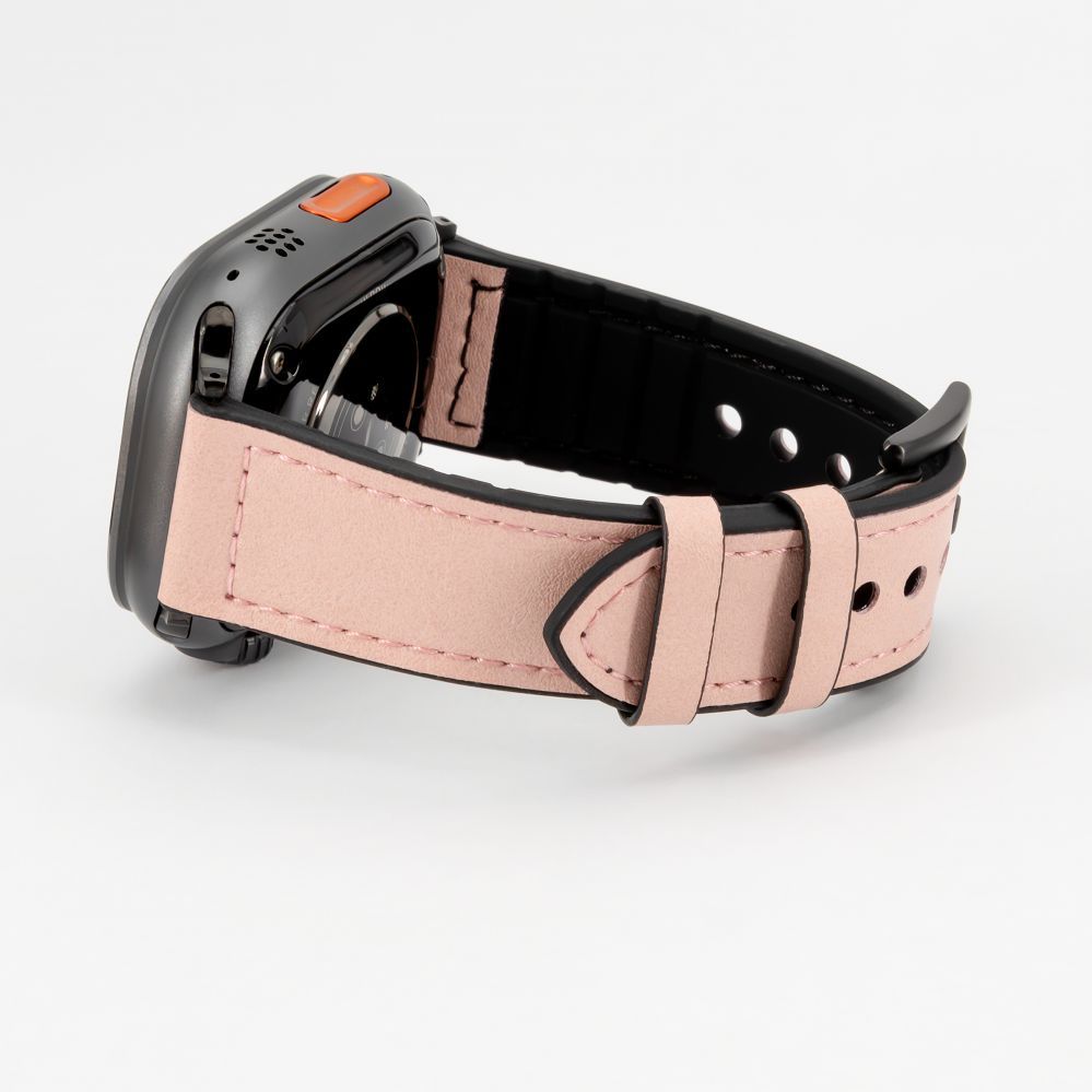 Ремешок Connect  Watch 42/44/45mm Silicone patch Leather Watch Strap (132mm M/L) Pink Sand