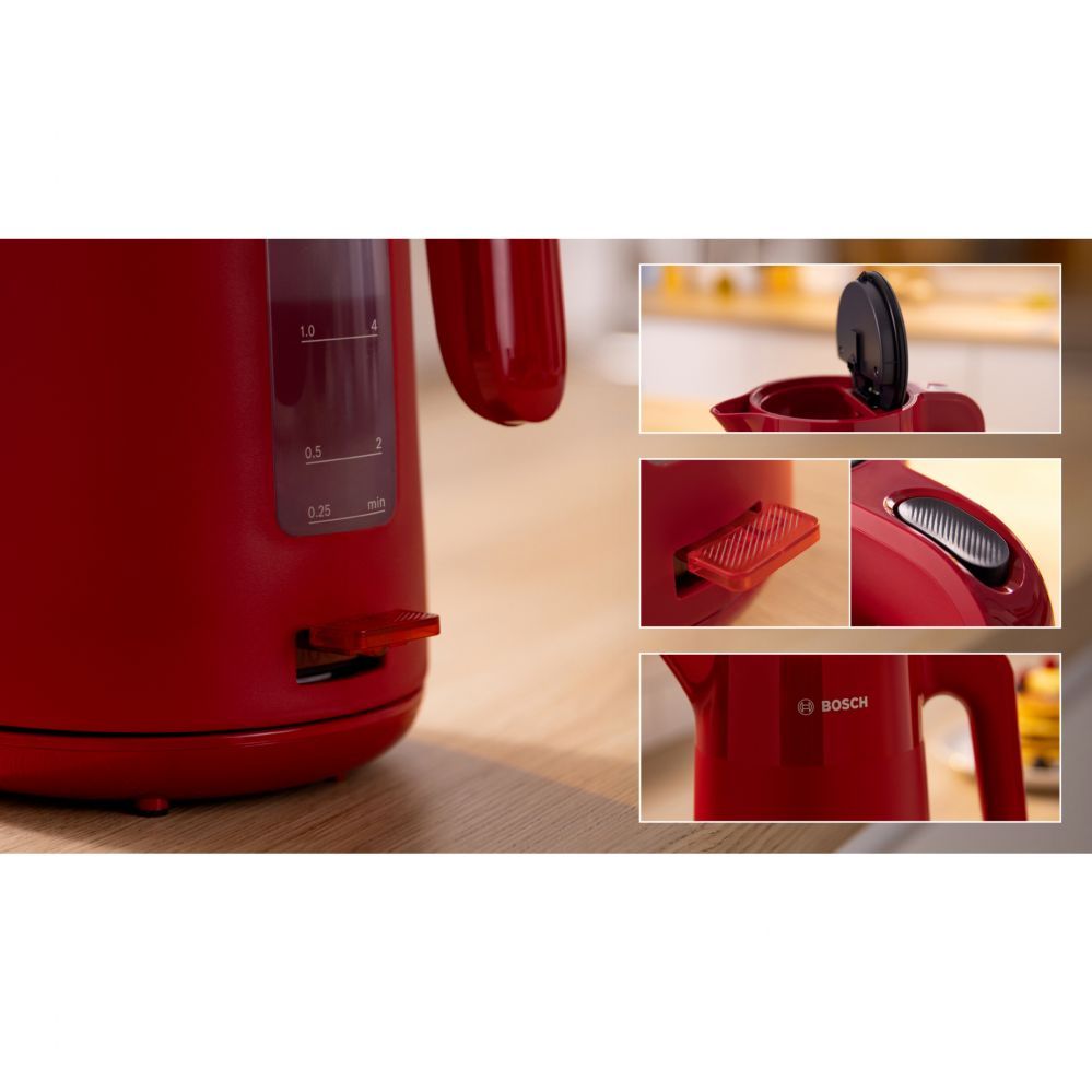 Teapot Bosch  Kettle | TWK2M164 MyMoment | Electric | 2400 W | 1.7 L | Plastic | 360° rotational base | Red