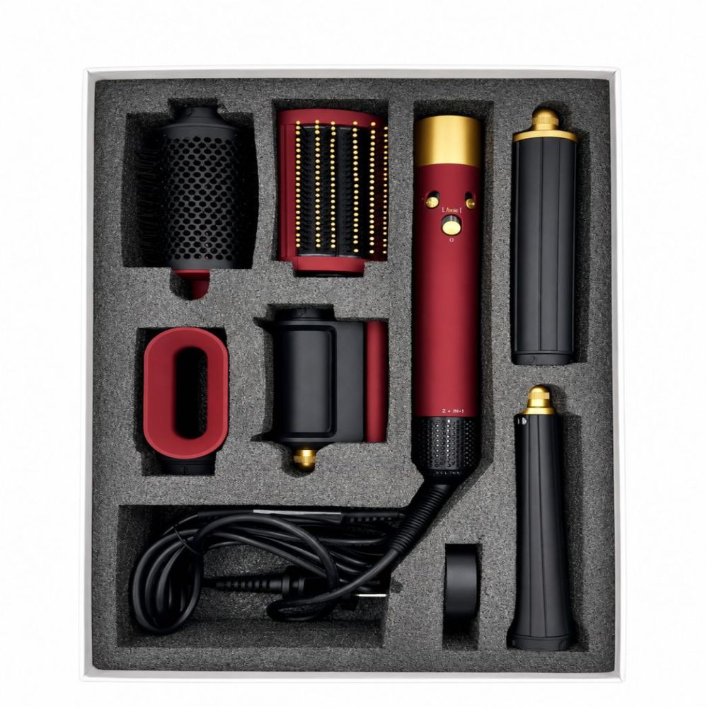 Hair stylers iLike  Air Styling System – 6-in-1 Hair Styling Tool Set - Power 1200W Red