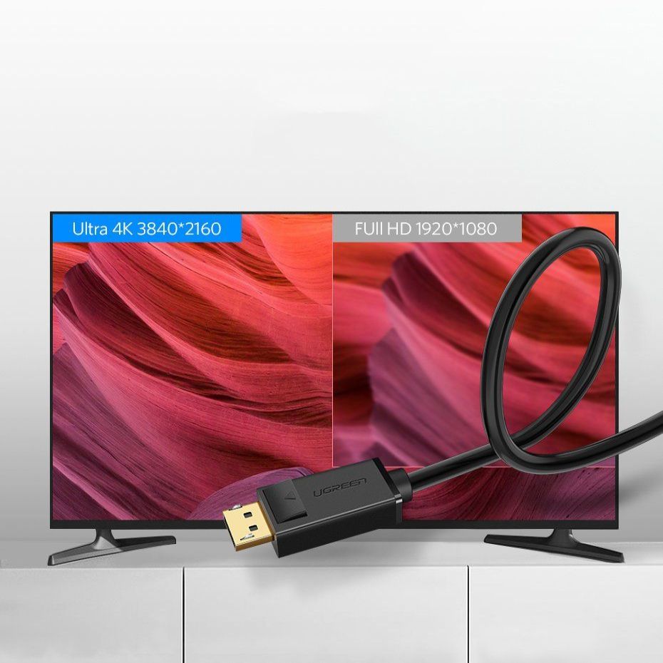 Cable Ugreen  Ugreen DP102 10211 DisplayPort 1.2 4K / DisplayPort 1.2 4K Cable 2 m - Black
