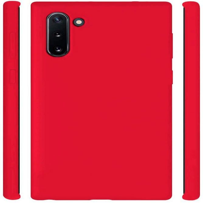 Tagakaaned Evelatus Samsung Galaxy Note 10 Premium Soft Touch Silicone Case Red