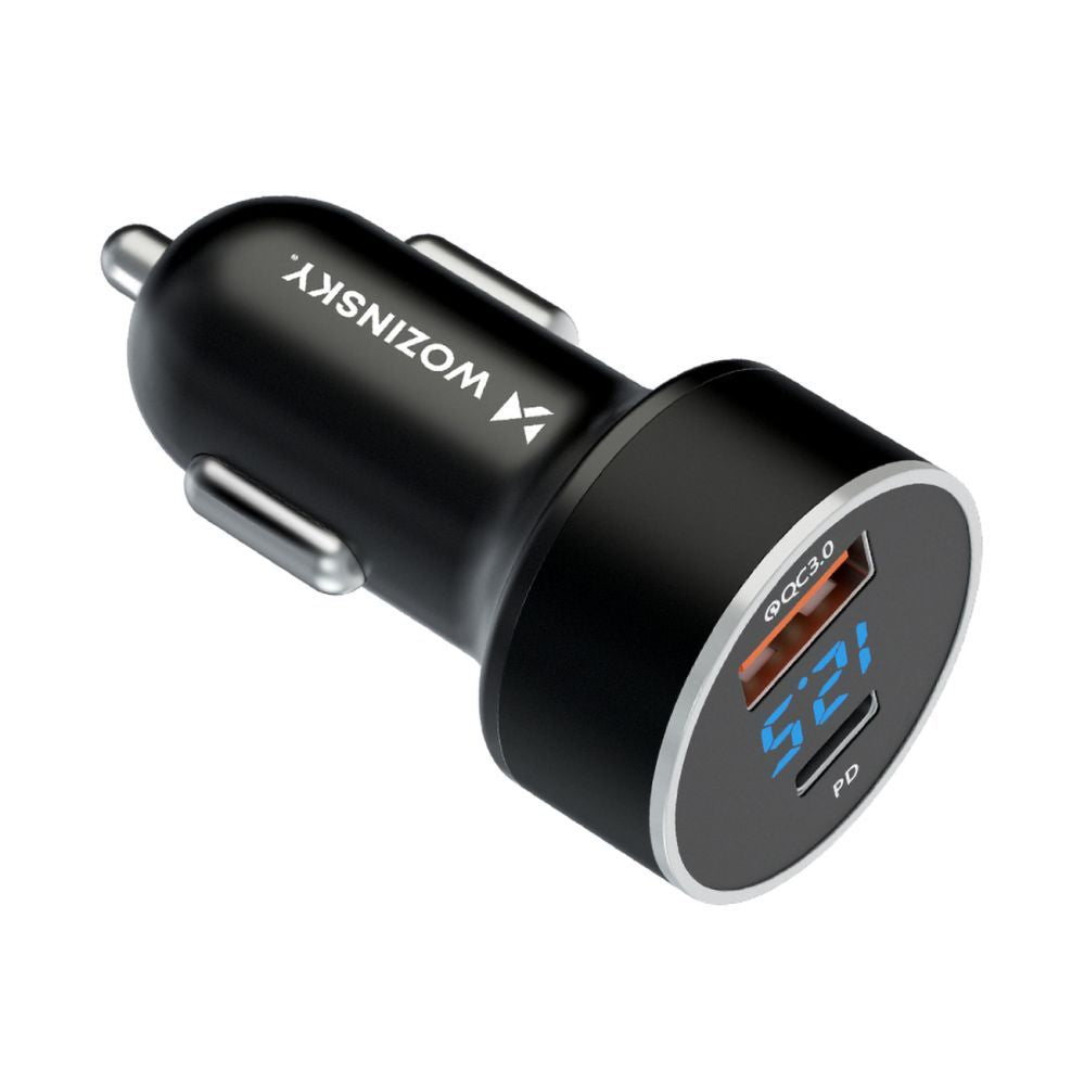 Adapter Wozinsky  Wozinsky WDCCAC USB-C USB-A 36W Car Charger - Black