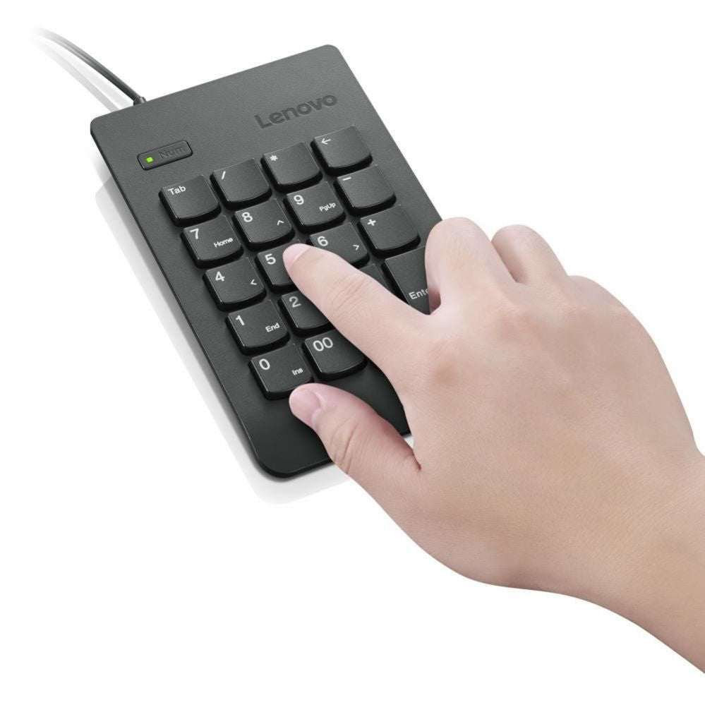 Arvuti klaviatuur Lenovo  Essential USB Numeric Keypad Gen II Wired, Black