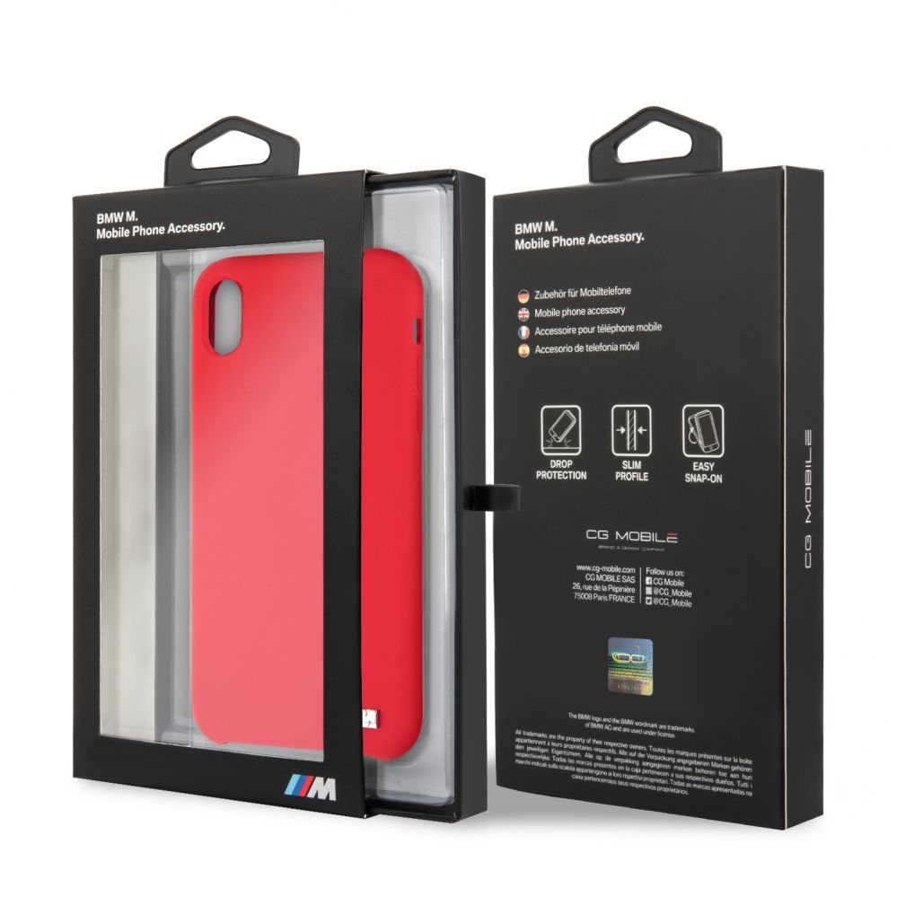Tagakaaned BMW Apple iPhone XR Hardcase Silicone Red
