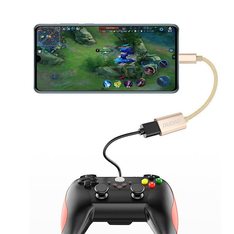 Cable Dudao  Dudao adapter cable OTG USB 2.0 to USB Type C gray (L15T)