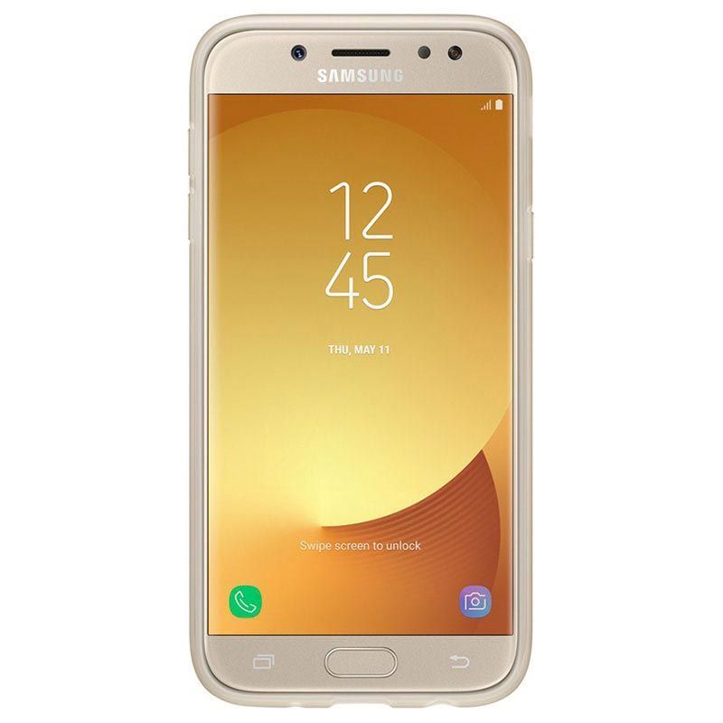 Чехол на заднюю панель Samsung  Galaxy J3 2017 Jelly Cover  EF-AJ330TFEG Gold