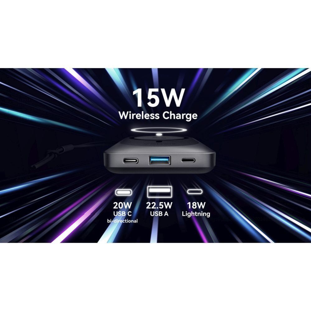 Power bank Veger  Powerbank compatible with Magsafe Veger MagOn (VP1151 / W1151) PD QC3.0 2A 20W with wireless charging 10000 mAh white