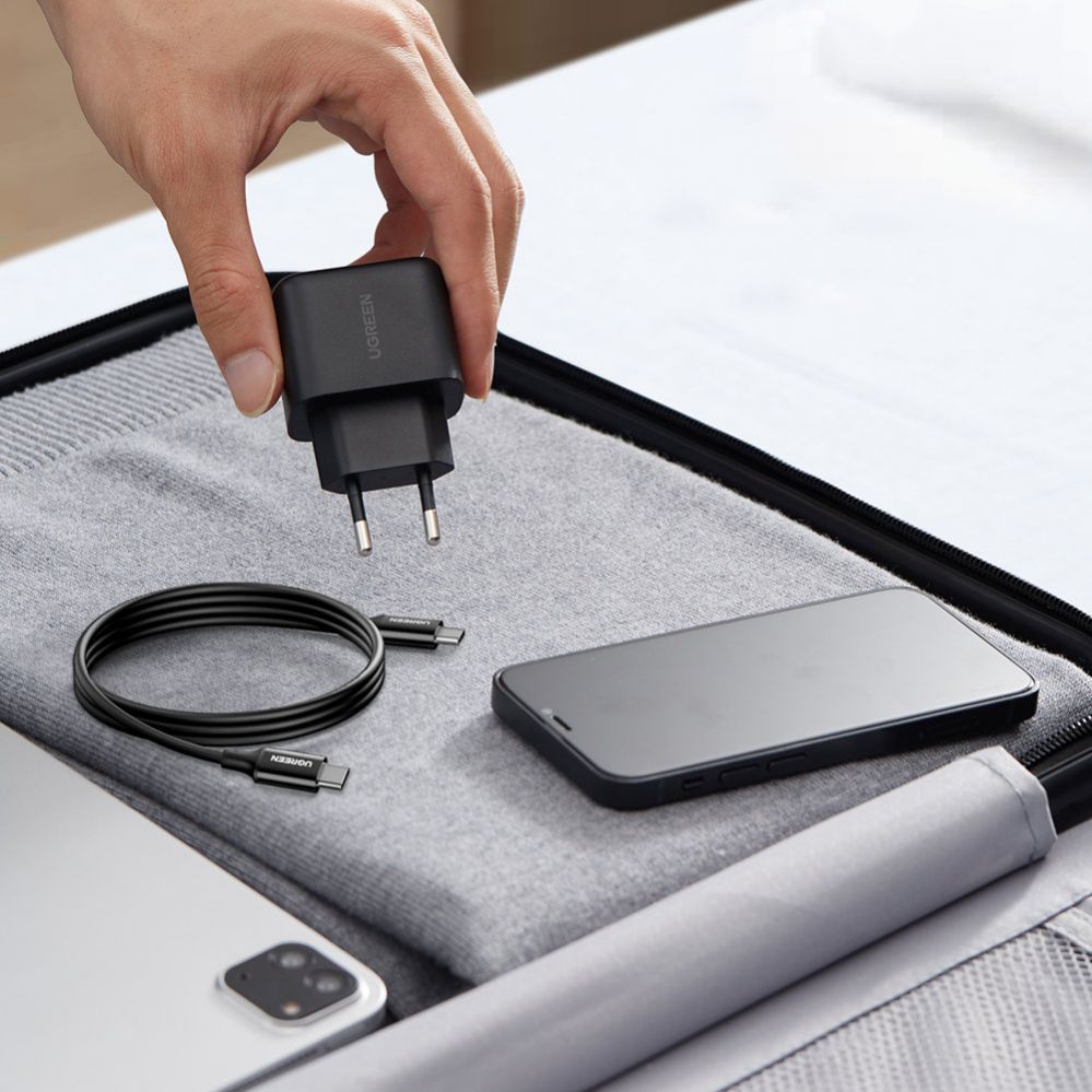 Адаптер Ugreen  USB Type C charger 25W Power Delivery + USB Type C cable 2m (50581) Black