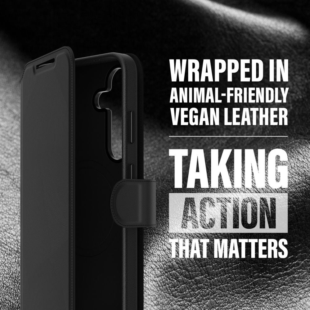 Back panel cover PanzerGlass  CARE by PanzerGlass Feature Case Tango Two-in-One Wallet Qi Compatible Samsung Galaxy S25 Plus, Black