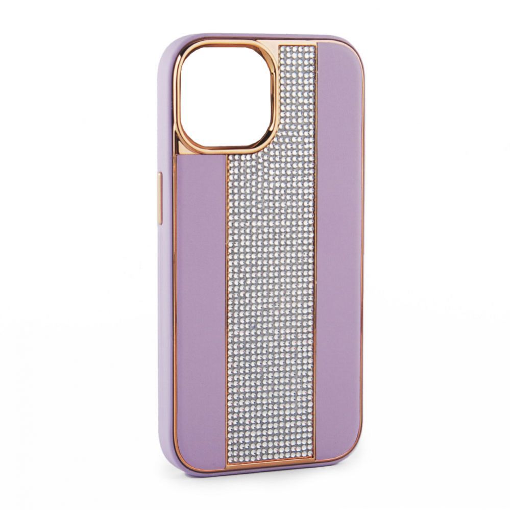 Tagakaaned iLike Apple iPhone 15 Pro Diamonds and Leather Case Pink Sand