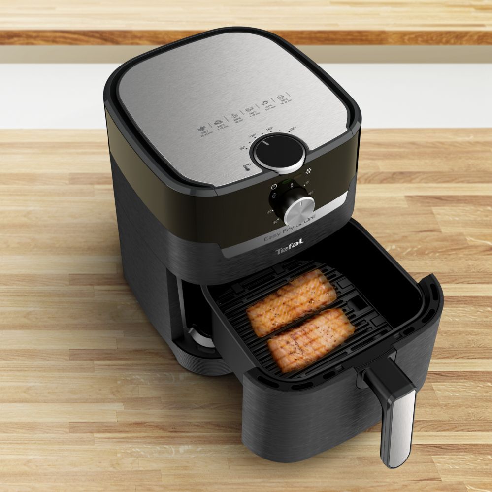 Настольный гриль TEFAL  Fryer Easy Fry and Grill EY501815 Power 1550 W, Capacity 4.2 L, Black