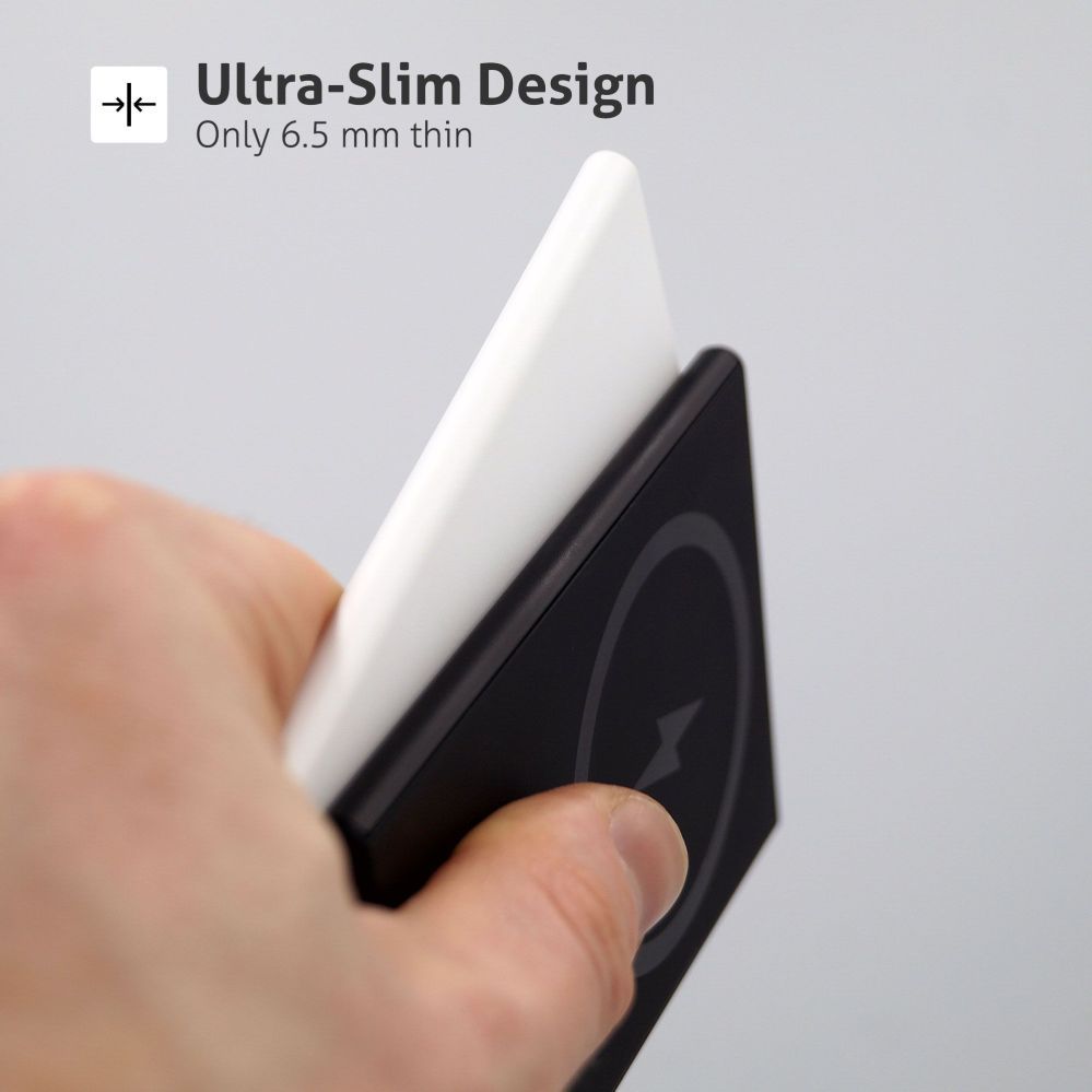 Väline aku Evelatus  Evelatus 3000mAh Power Bank Super Slim With Wireless charging EVEP03PBSSB Black