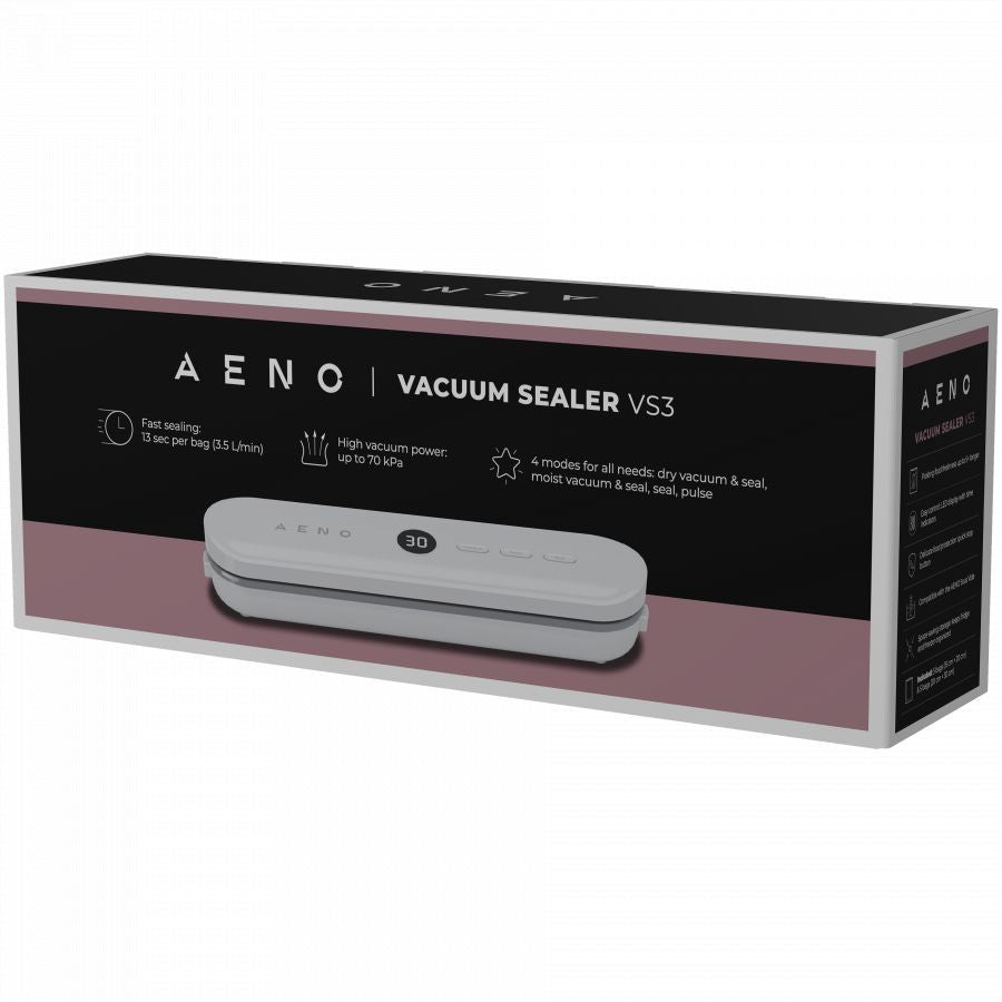 Other small household appliances AENO  Vacuum Sealer, white, LED display, 80W, -65kPa (+/-5kPa)