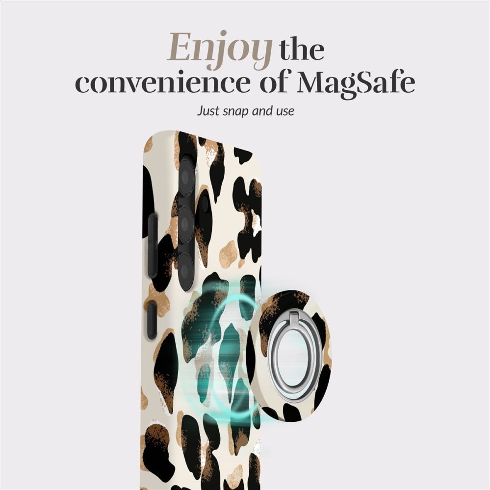 Чехол на заднюю панель Mio  MIO Leopard Magsafe Case Compatible Ring Holder
