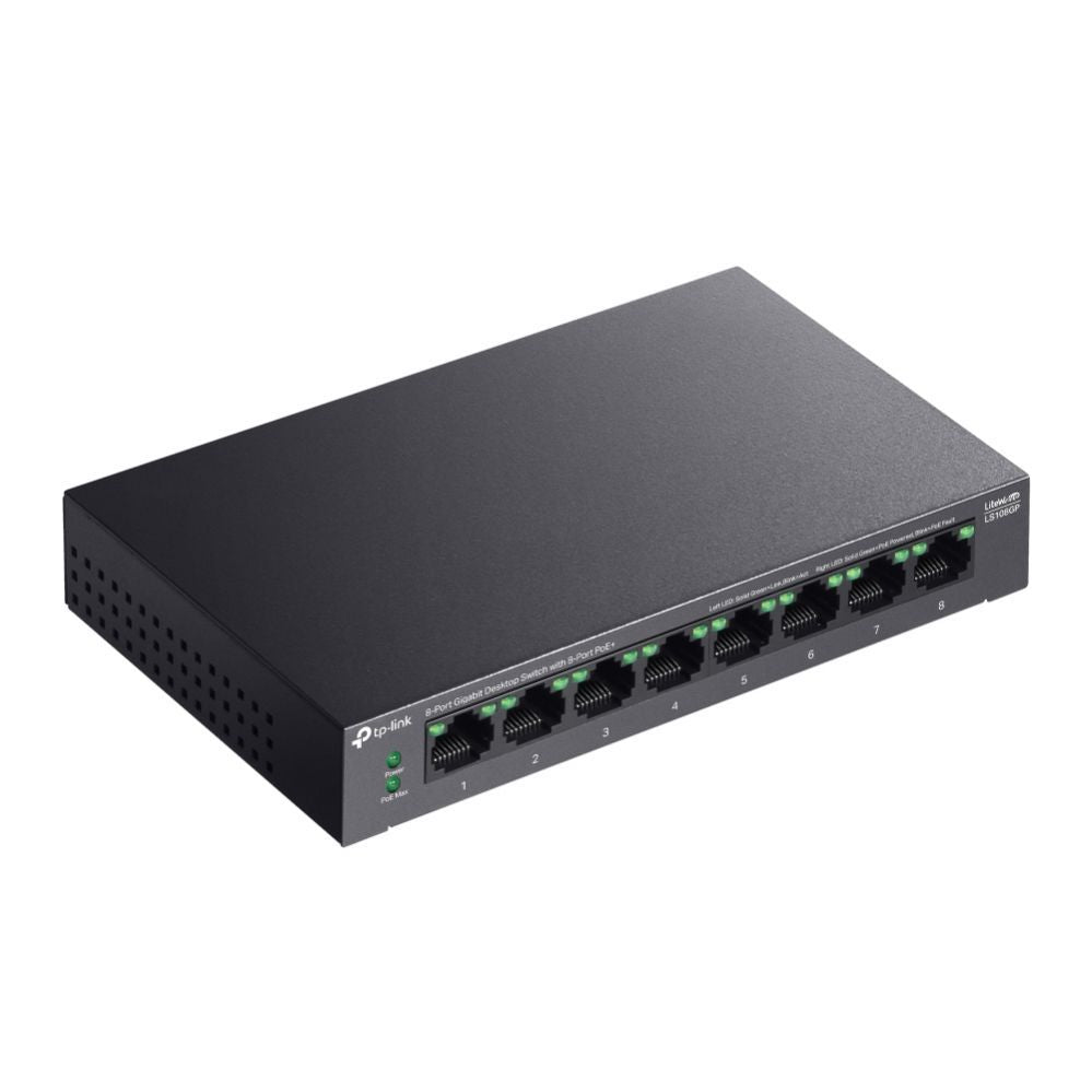 Commutator TP-Link  NET SWITCH 8PORT 8POE+/LS108GP
