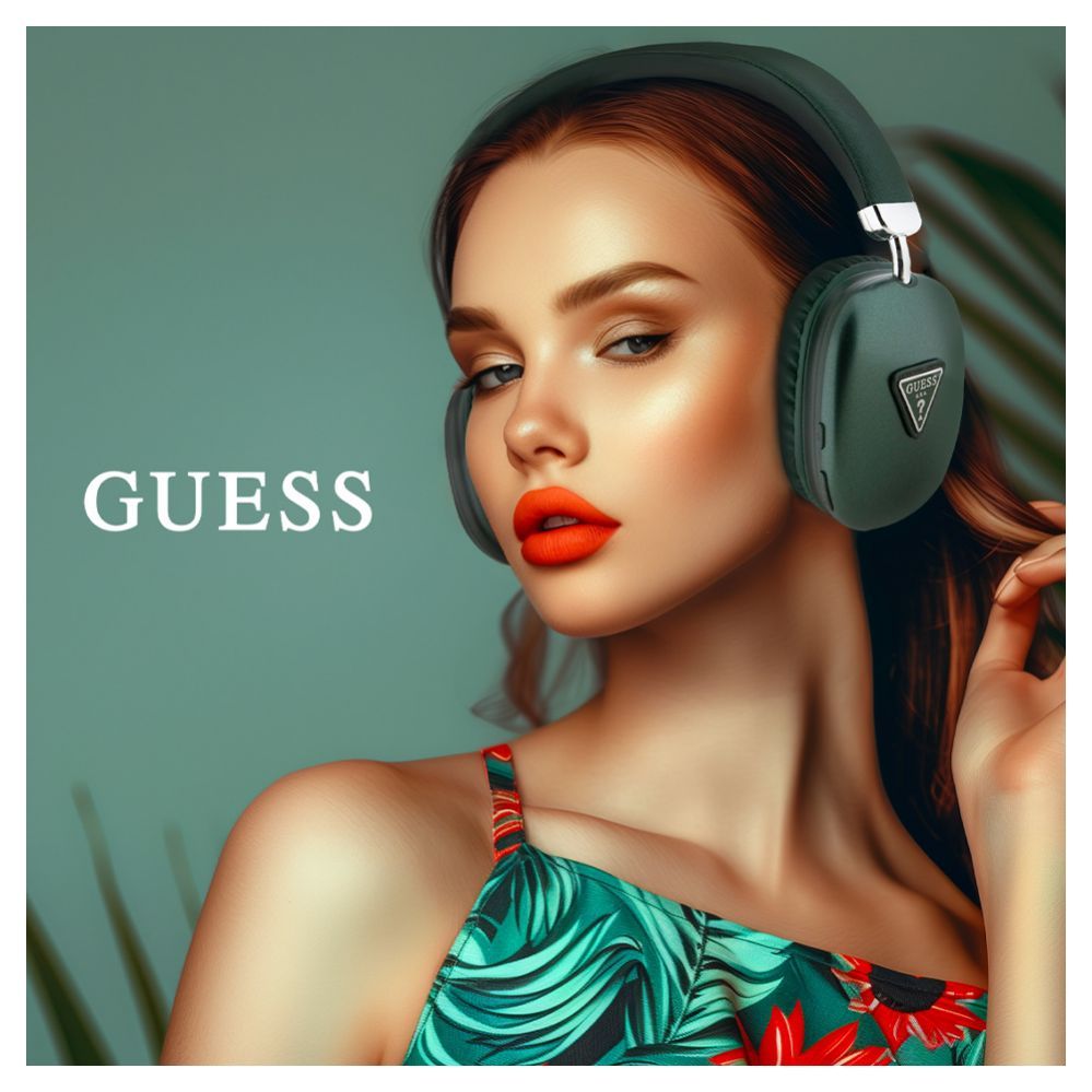 Juhtmevabad kõrvaklapid Guess  Headphones BT Saffiano Metallic Triangle Logo Khaki