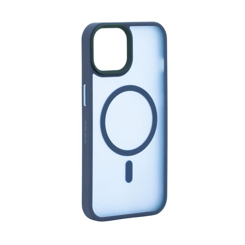 Back panel cover Evelatus Apple iPhone 14 Hybrid Case With MagSafe PC+TPU Blue