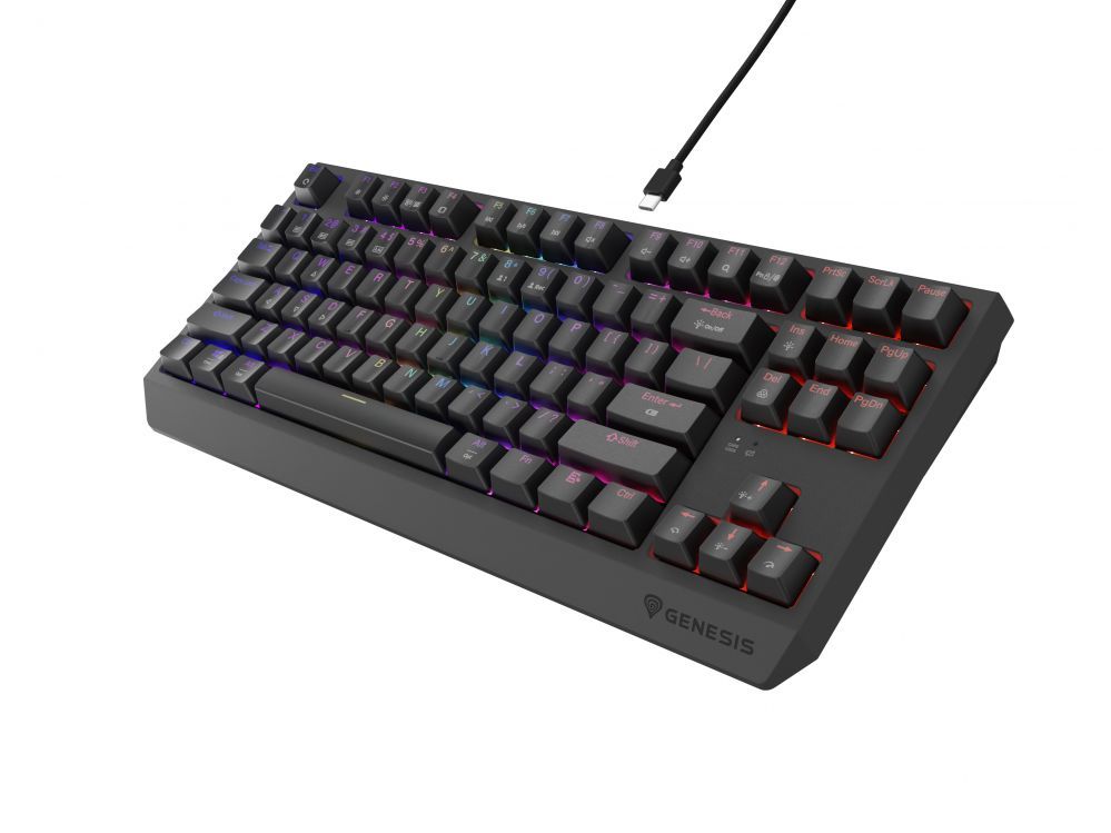 Computer keyboard Genesis  THOR 230 | Mechanical Gaming Keyboard | Wireless | US | Black | 2.4 GHz, Bluetooth, USB | Outemu Panda