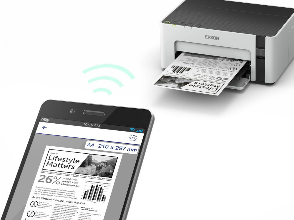 Принтер EPSON  Printer  EcoTank M1120 Mono, Inkjet, Standard, Wi-Fi, A4, Grey