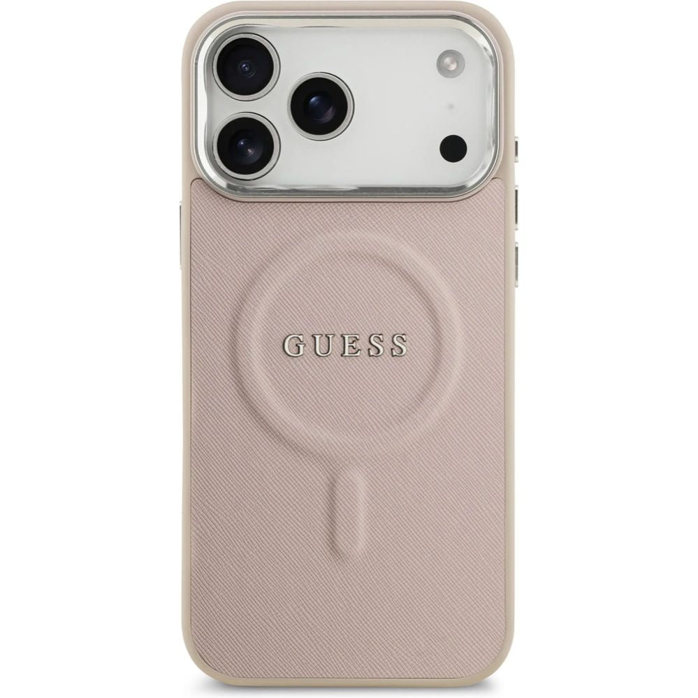 Tagakaaned Guess Apple iPhone 17 Pro Max Silicone case with MagSafe Classic Logo Pink