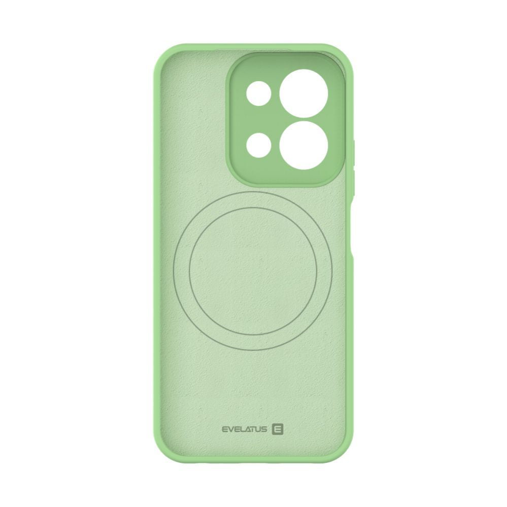 Back panel cover Evelatus Xiaomi Redmi 15C 4G/5G Premium Magnetic Soft Touch Silicone Case Mint Green