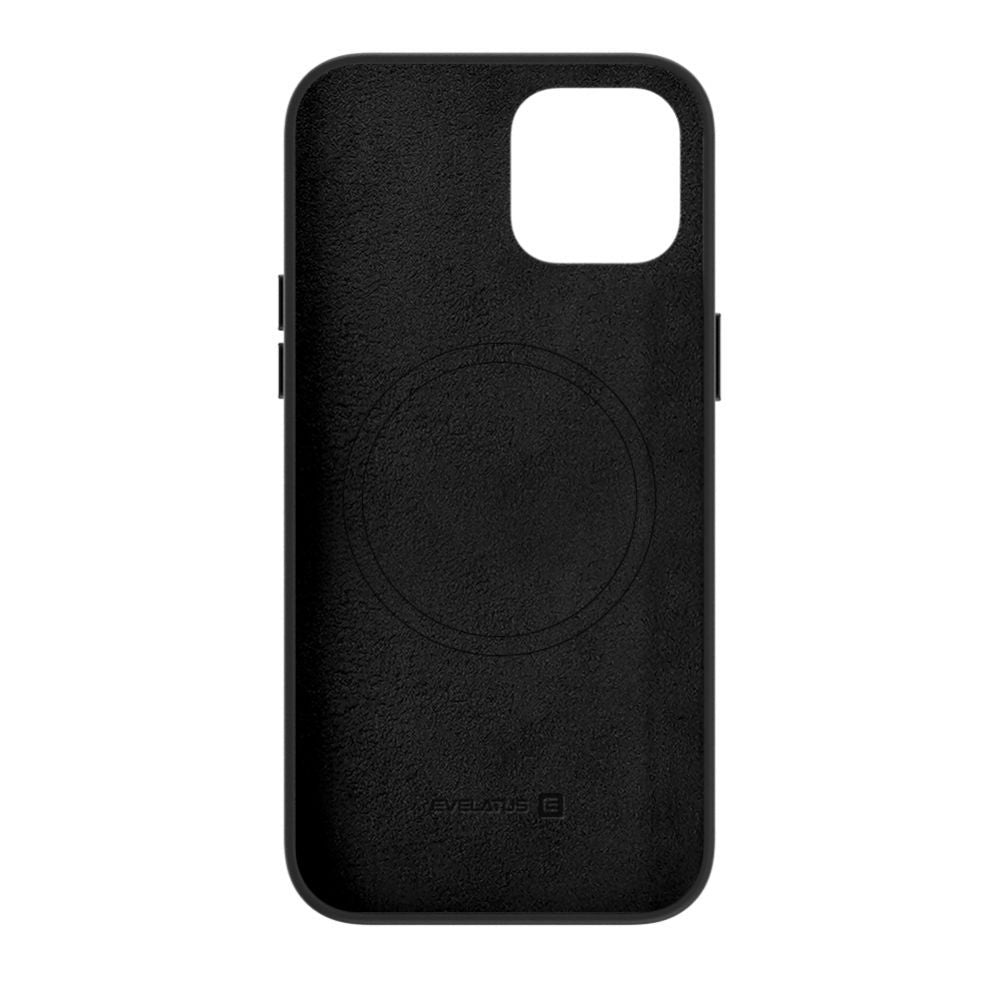 Back panel cover Evelatus Apple iPhone 13 Premium Magsafe Soft Touch Silicone Case Black