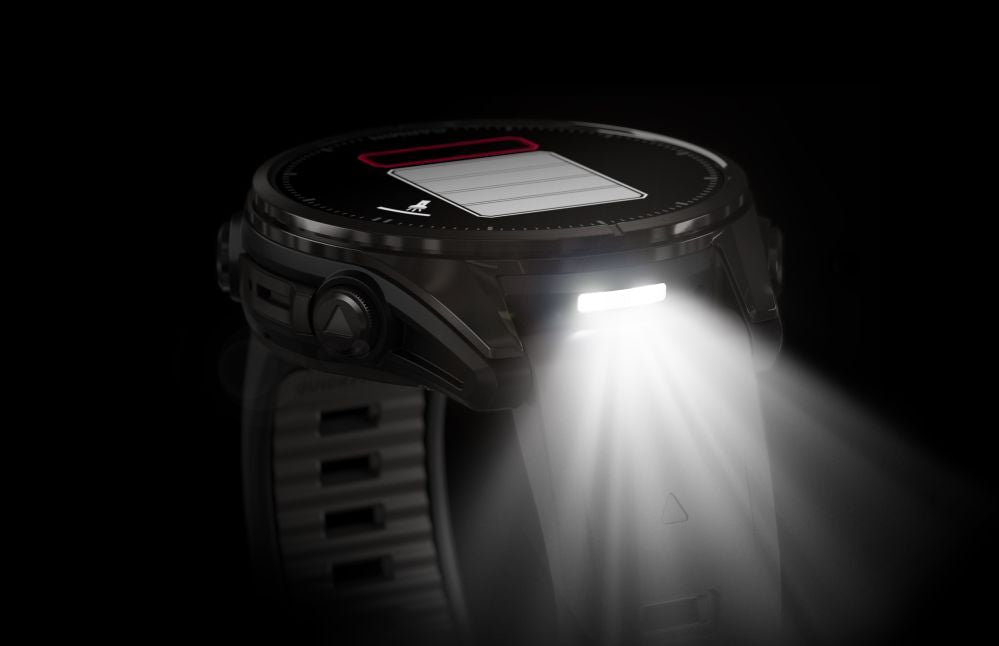 Nutikell Garmin  Fenix 8 – 43 mm, AMOLED Sapphire, Carbon grey DLC titanium with Black/pebble grey silicone band/ 010-02903-21