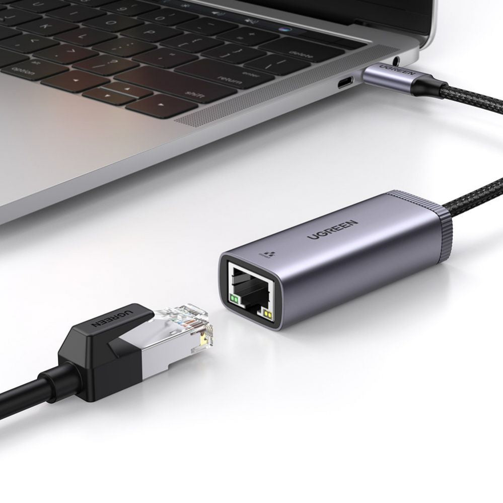 Muu telefoni lisavarustus Ugreen  Ugreen external USB Type C network adapter - RJ45 1Gbps (1000Mbps) gray (40322 CM483)