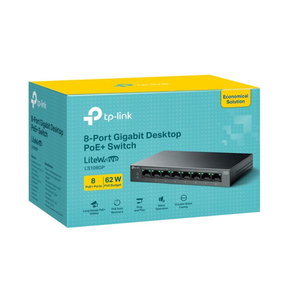 Commutator TP-Link  NET SWITCH 8PORT 8POE+/LS108GP